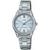 Casio Simple Silver St.Steel Blue Dial For Women LTP-V005D-2B3