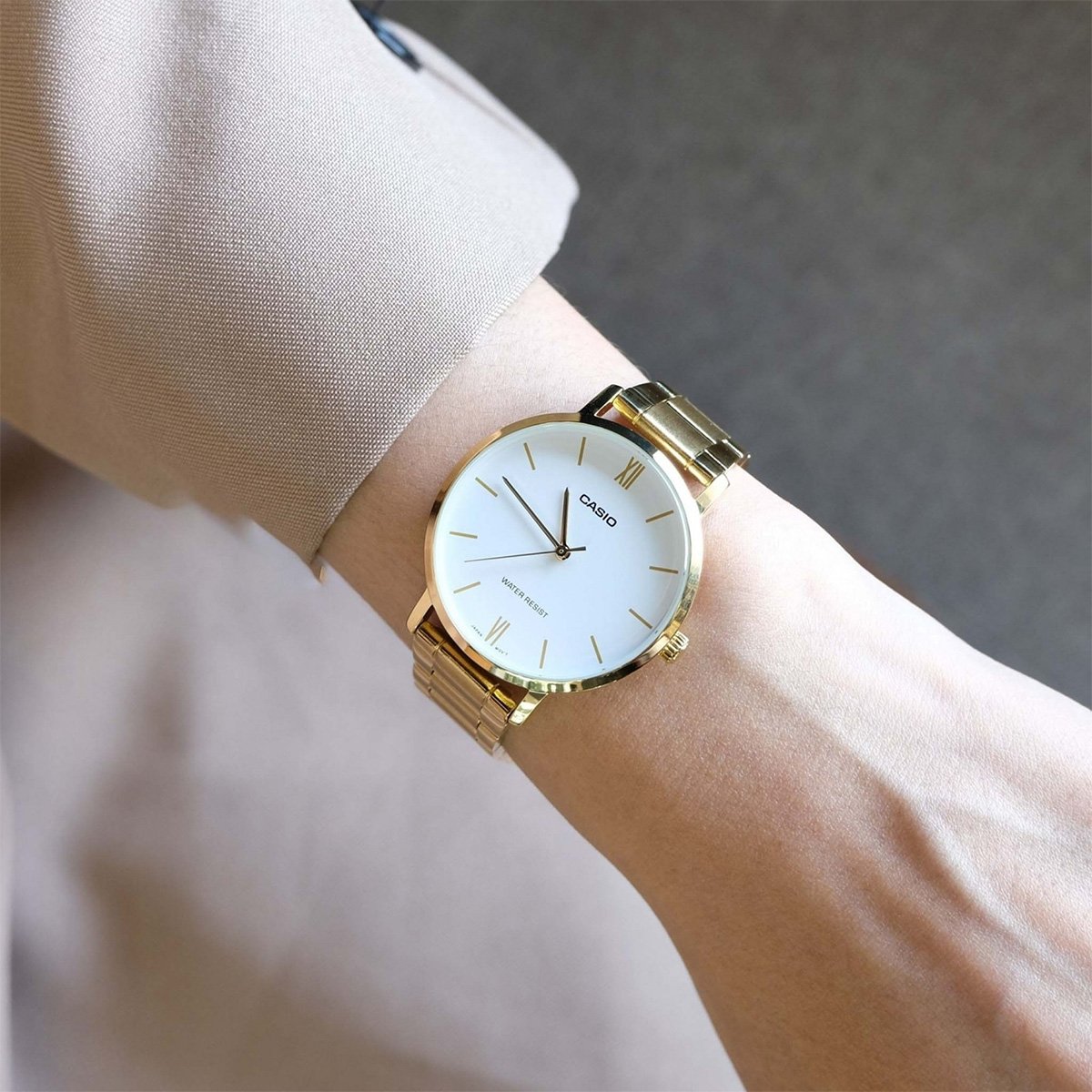 Casio LTP-VT01G-7B Gold Stainless Steel , Women Watches