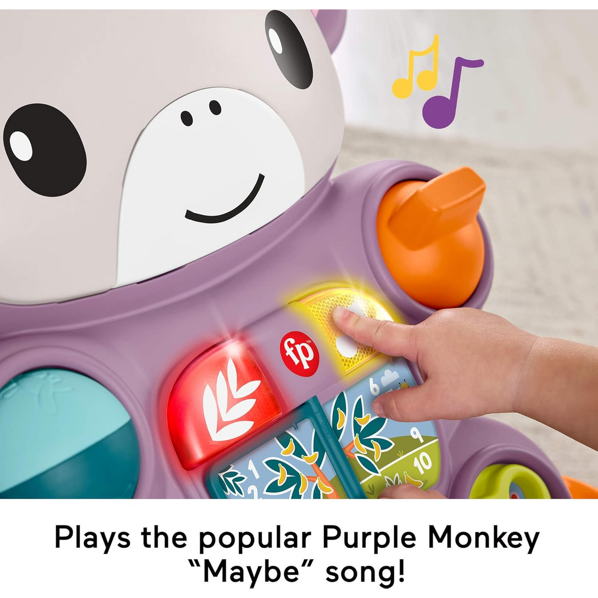 Fisher-Price Learn with Me Purple Monkey Walker