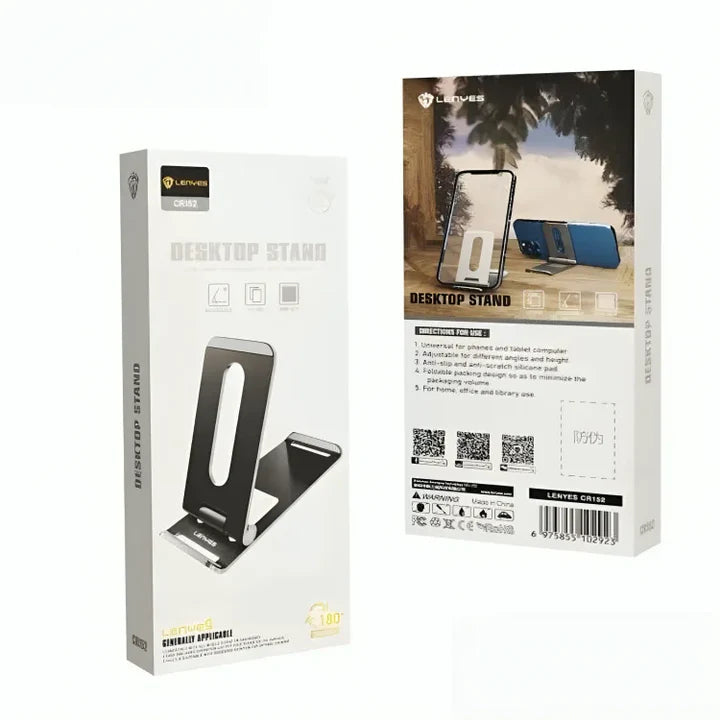 حامل هاتف مكتبي LENYES CR152 أسود – متين ومرن