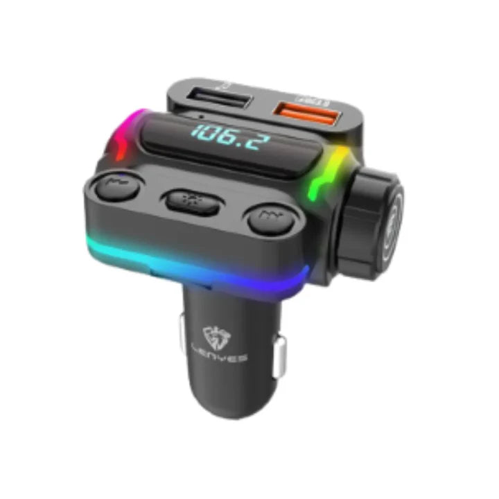 Lenyes CA886 شاحن سيارة لاسلكي سريع 38 واط – أسود