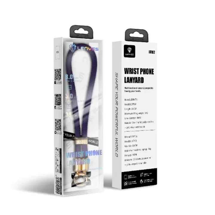 Lenyes LST102 Phone Lanyard – Safe & Stylish – Black