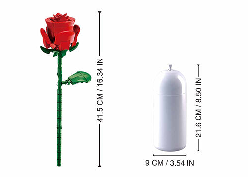 مجموعة Sluban Pleyerid وردة حمراء - 258 قطعة