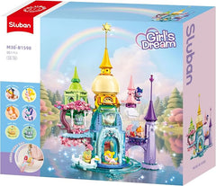 Sluban Girls Dream-Unicorn Rainbow Castle 901PCS Building Set | M38-B1598