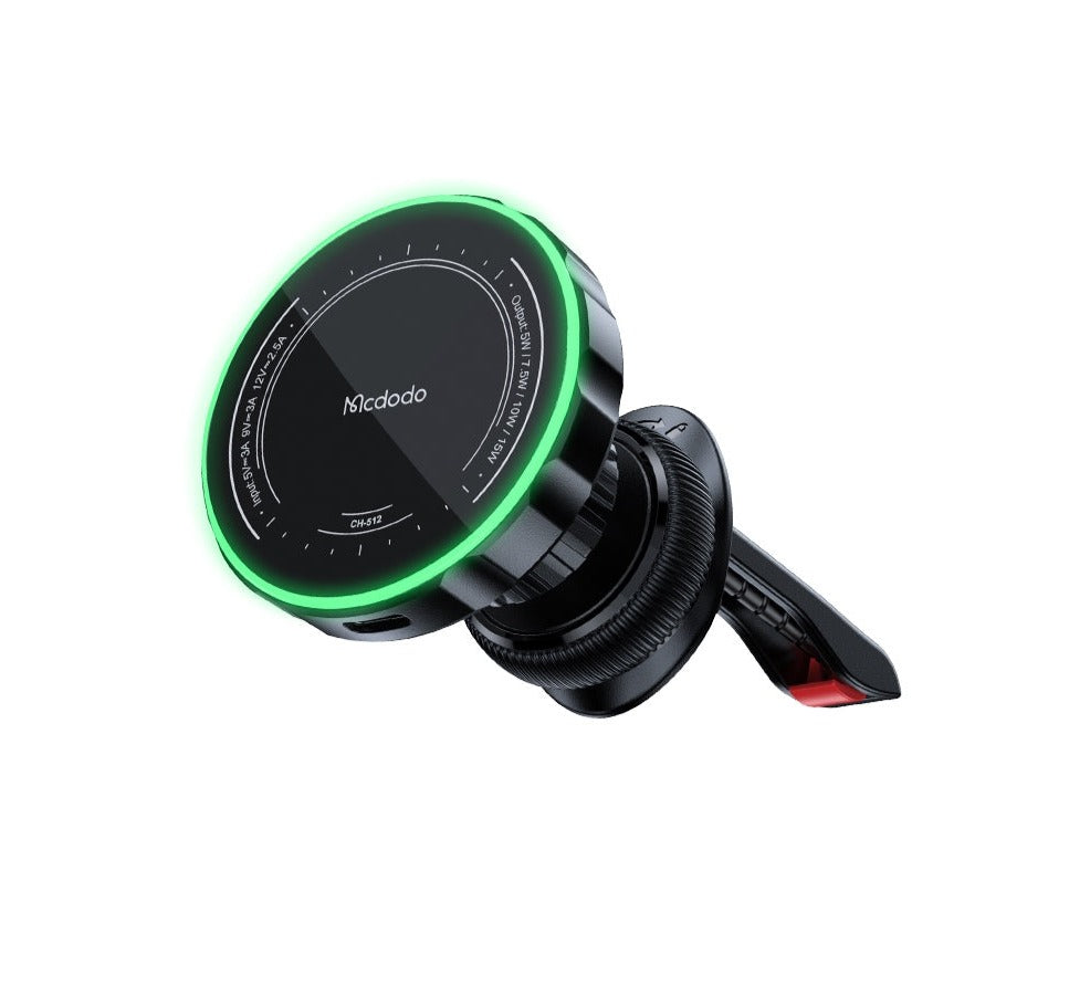 MCDODO 15W Wireless Charger and Cooler Valve Holder Innovative Design - Black