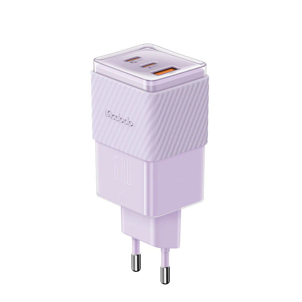 MCDODO Mini Fast Charger 67W with GaN Technology (Purple)