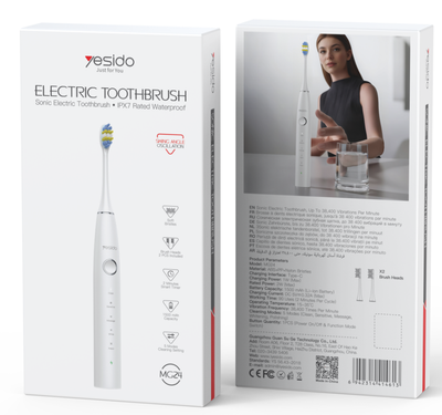 YESIDO MG24 Electric Toothbrush, IPX7 Water Resistance
