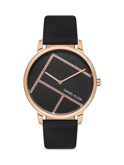 Daniel Klein DK.1.13057-3 Women Watch – Black and Rose Gold