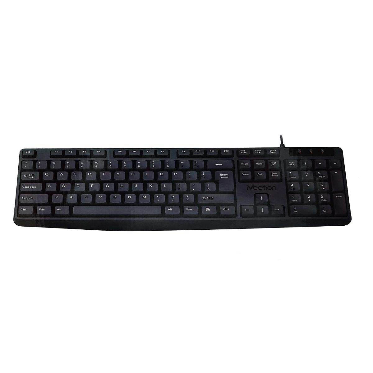 Meetion USB Standrad Corded Keyboard - Black