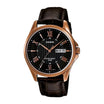 Casio MTP-1384L-1AV Men's Rose Tone Leather Band