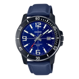 Casio, MTP-VD01BL-2BVUDF, Men's Watch - Black Leather