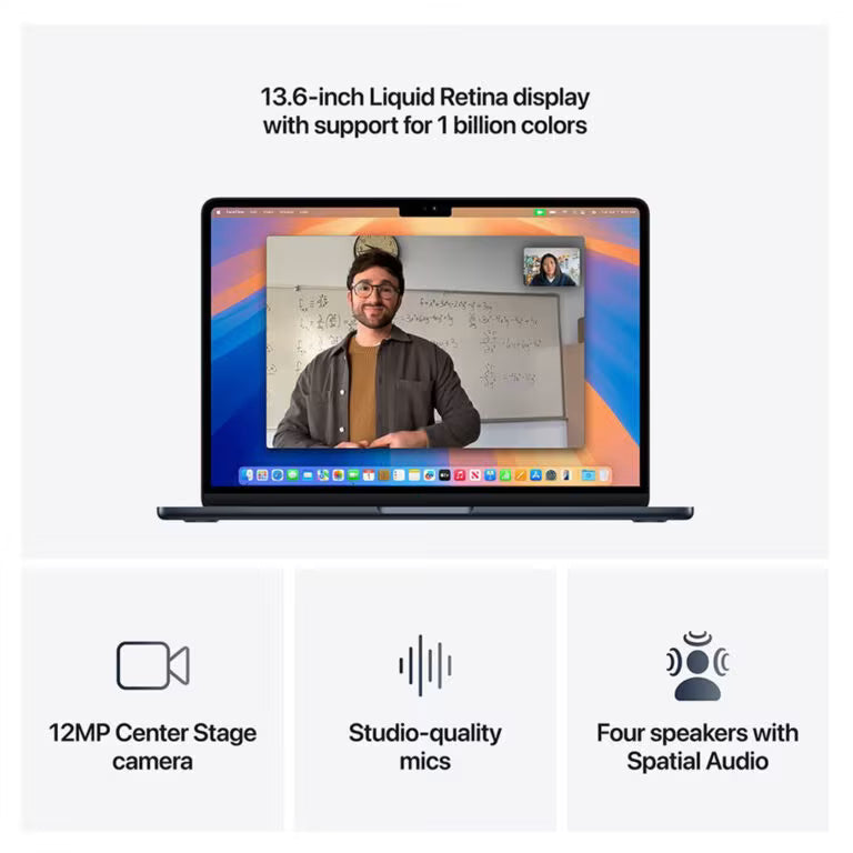 Apple MacBook Air 13″ (Early 2025) – M4 Chip, 16GB RAM, 256GB SSD, 13.6″ Liquid Retina, 18H Battery | Midnight
