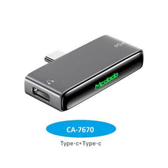 Mcdodo 60W Type C to Dual Type C Audio Adapter High Quality - Black