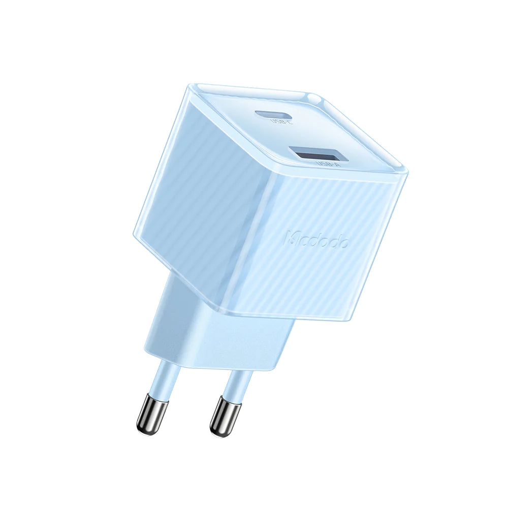 Mcdodo PD33W GaN Fast Charger 1C & 1A EU Ultra Fast Charging - Blue
