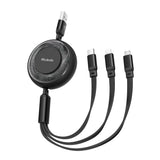 Mcdodo USB Retractable Cable for Lightning & Type C Convenient - Black & Blue