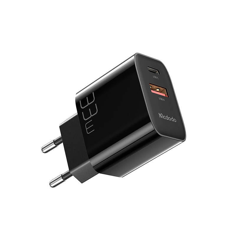 Mcdodo Wall Charger USB & USB C 33W & USB-C Cable - Black
