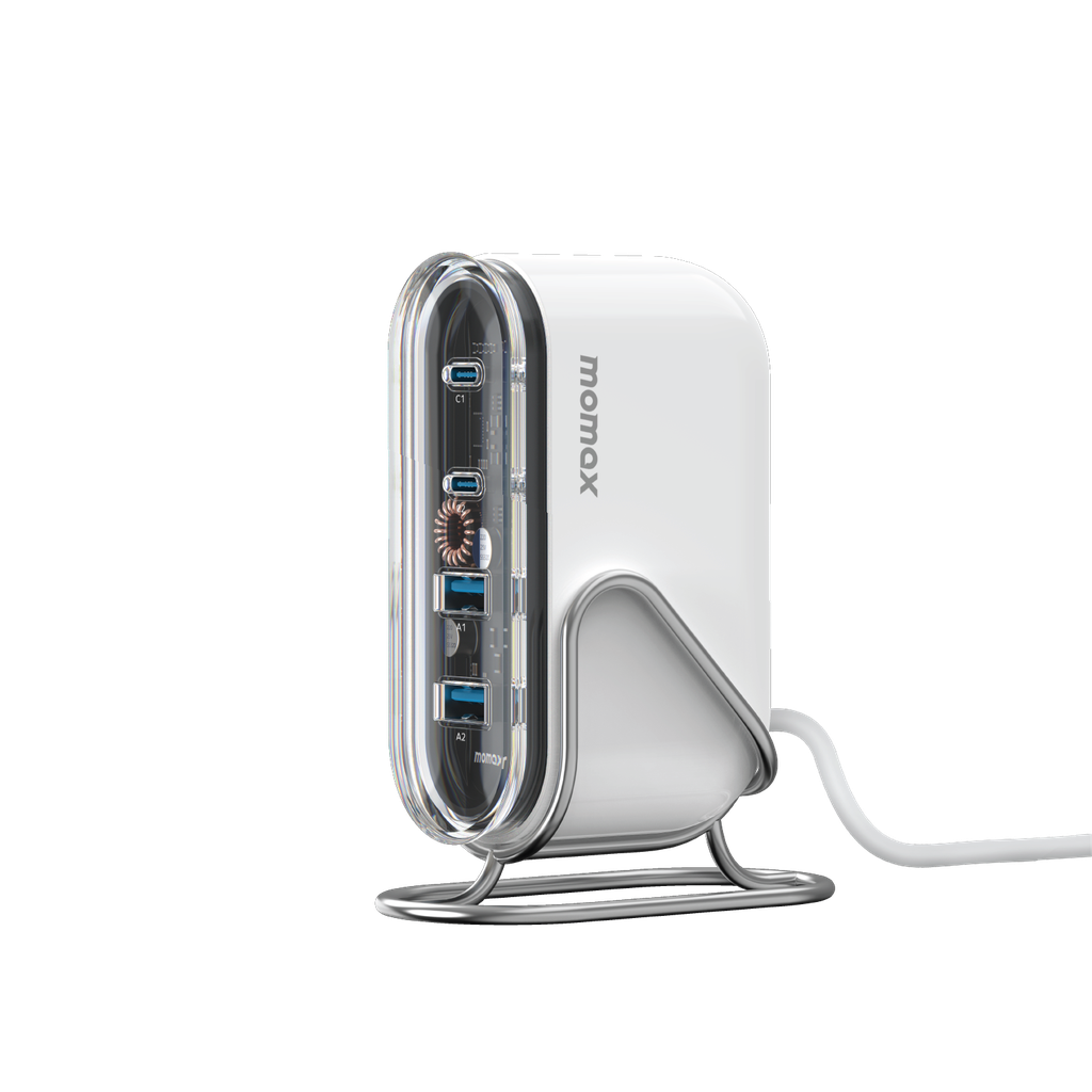 Momax Flow PD 80W Charger 4 Ports Powerful & Compact - Gray