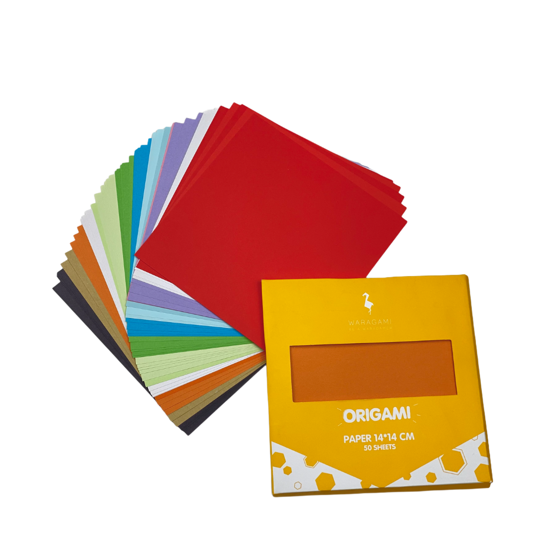 Colorful Origami Paper - 14*14 CM ورق الأوريجامي الملون حجم 14*14 سم
