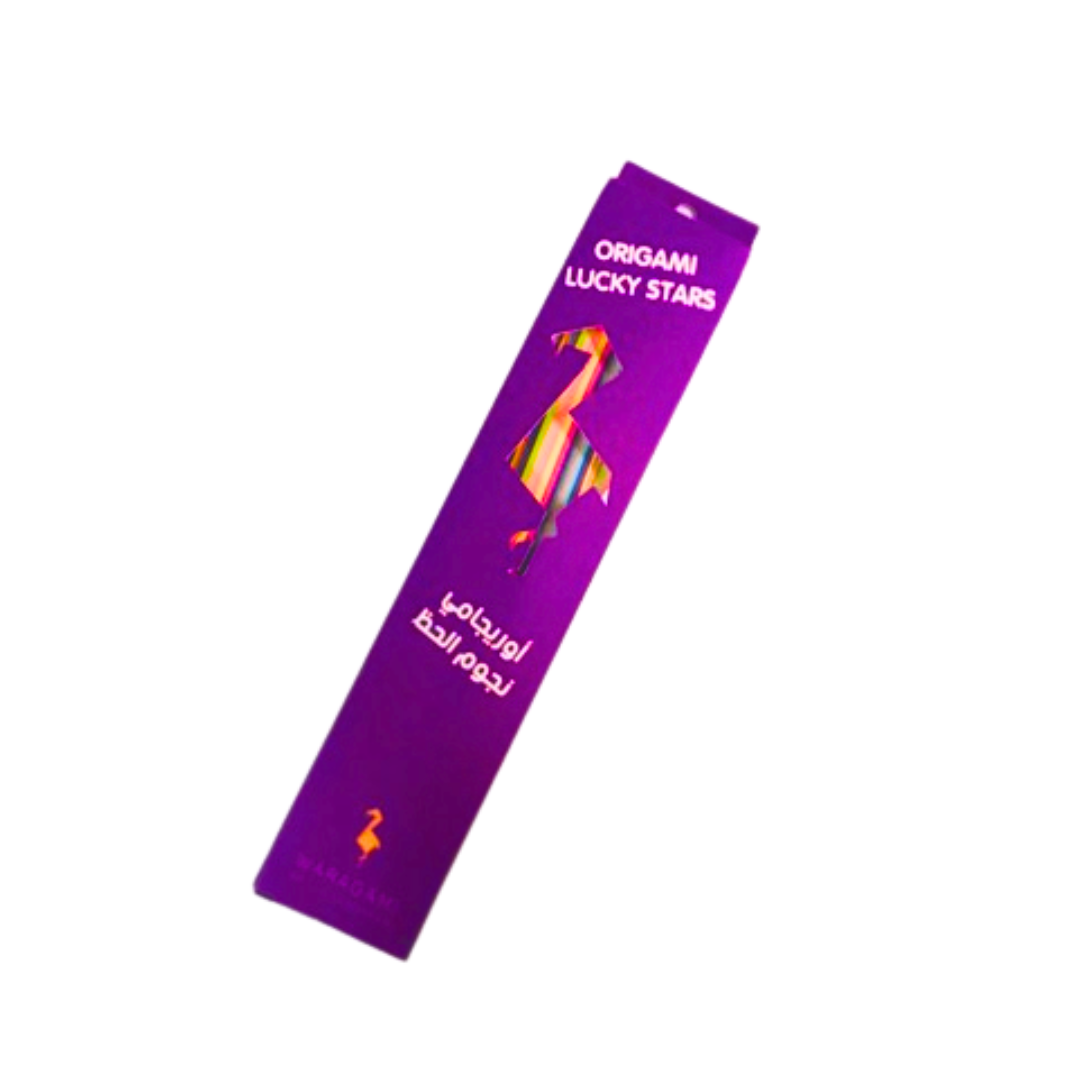WARAGAMI Origami Lucky Stars Kit صندوق ورقامي نجوم الحظ الملونة بفن الأوريجامي