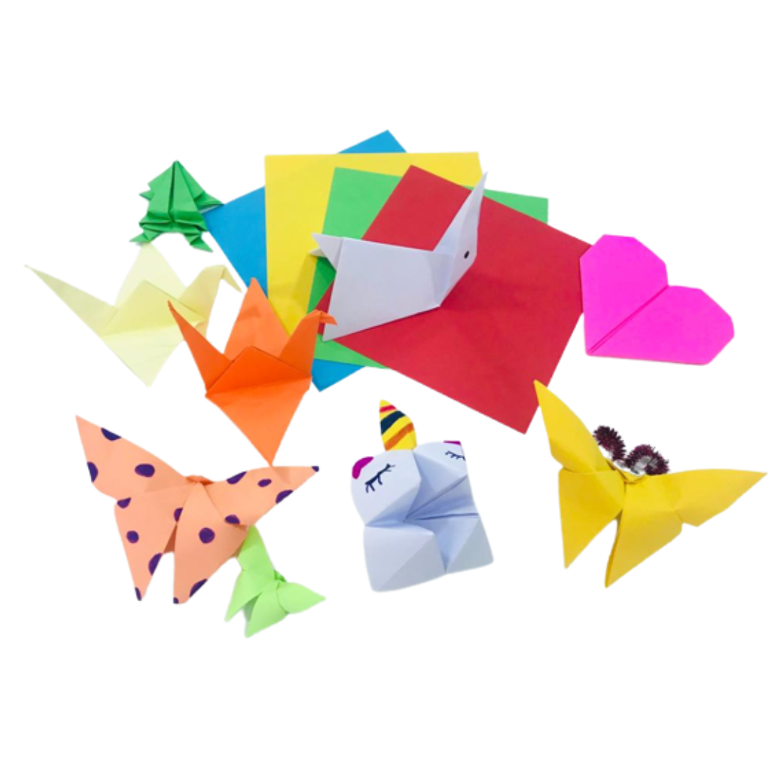 Colorful Origami Paper - 14*14 CM ورق الأوريجامي الملون حجم 14*14 سم