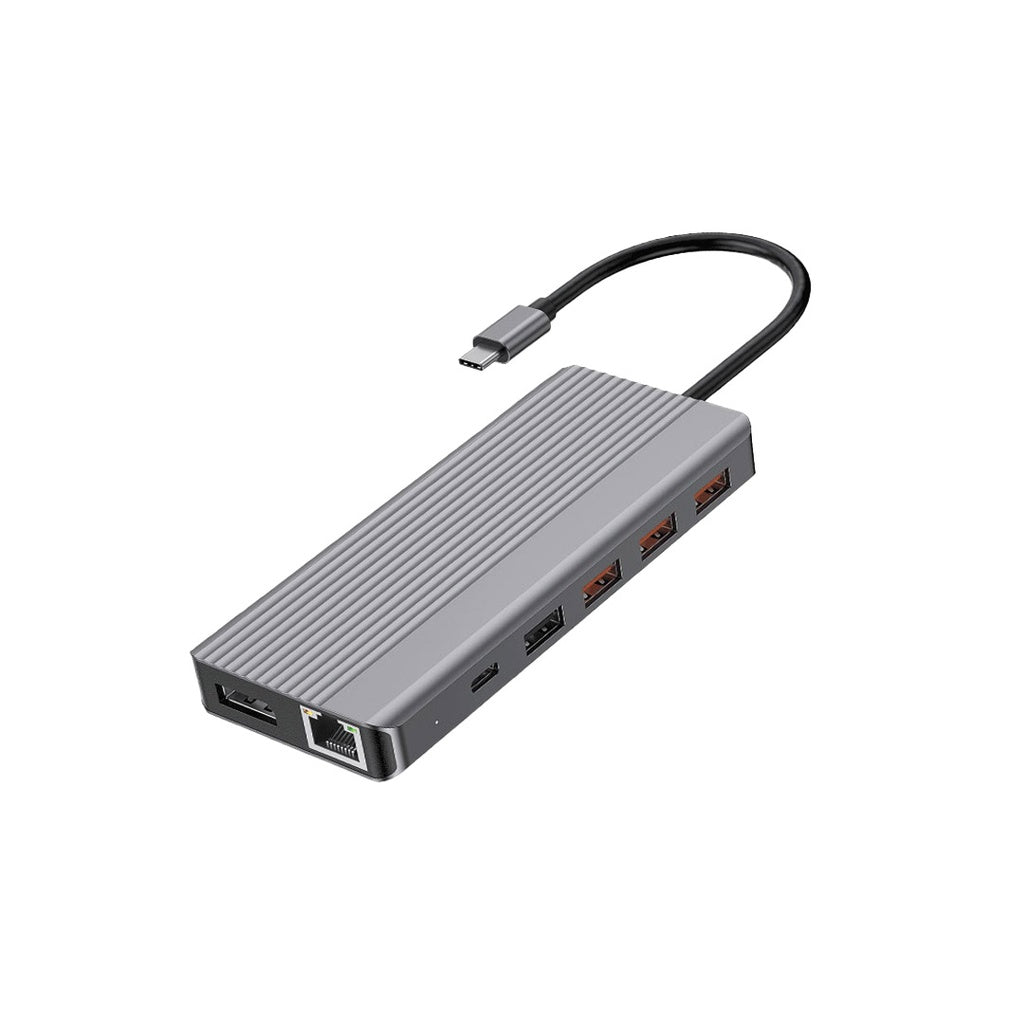 موزع باورولوجي 13 في 1 USB-C | دعم 4K، PD 100W، إيثرنت، USB