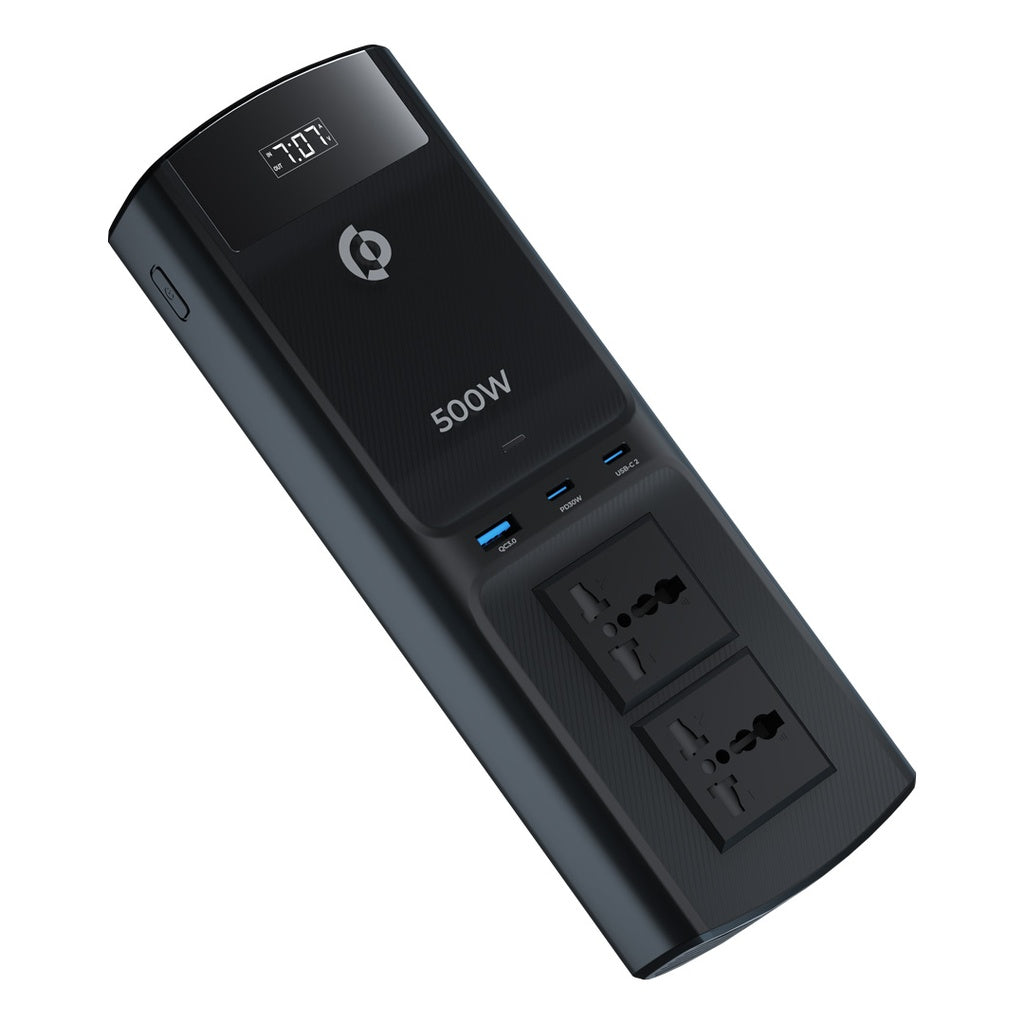 Powerology 500W Car Inverter with Dual USB-C & AC Output