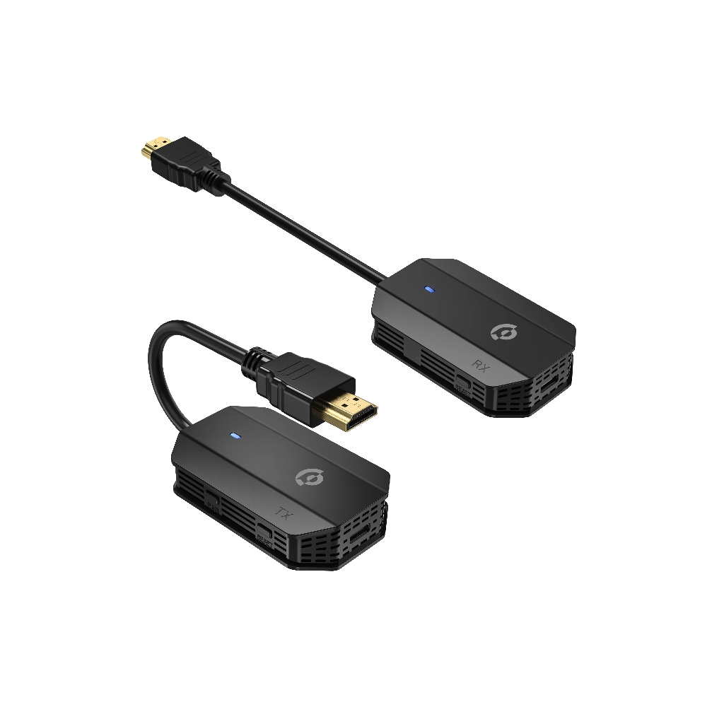 Powerology Wireless HDMI Mirroring Adaptor Pair with USB-C Cable Full HD 1080P