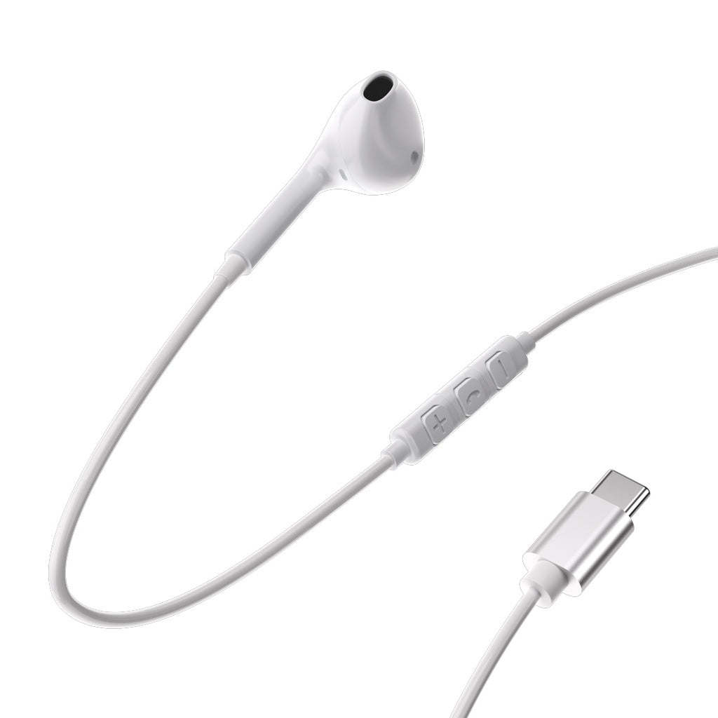 Powerology Mono USB-C Earphones 1.2M | Clear Sound & Comfort