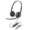 سماعة Poly Blackwire 3220 سلكية بميكروفون وإلغاء ضوضاء
