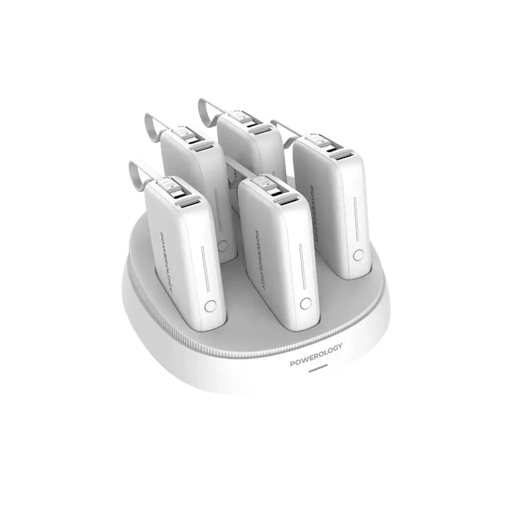 Powerology ×5 10000mAh Power Bank Station | 20W Fast Charging