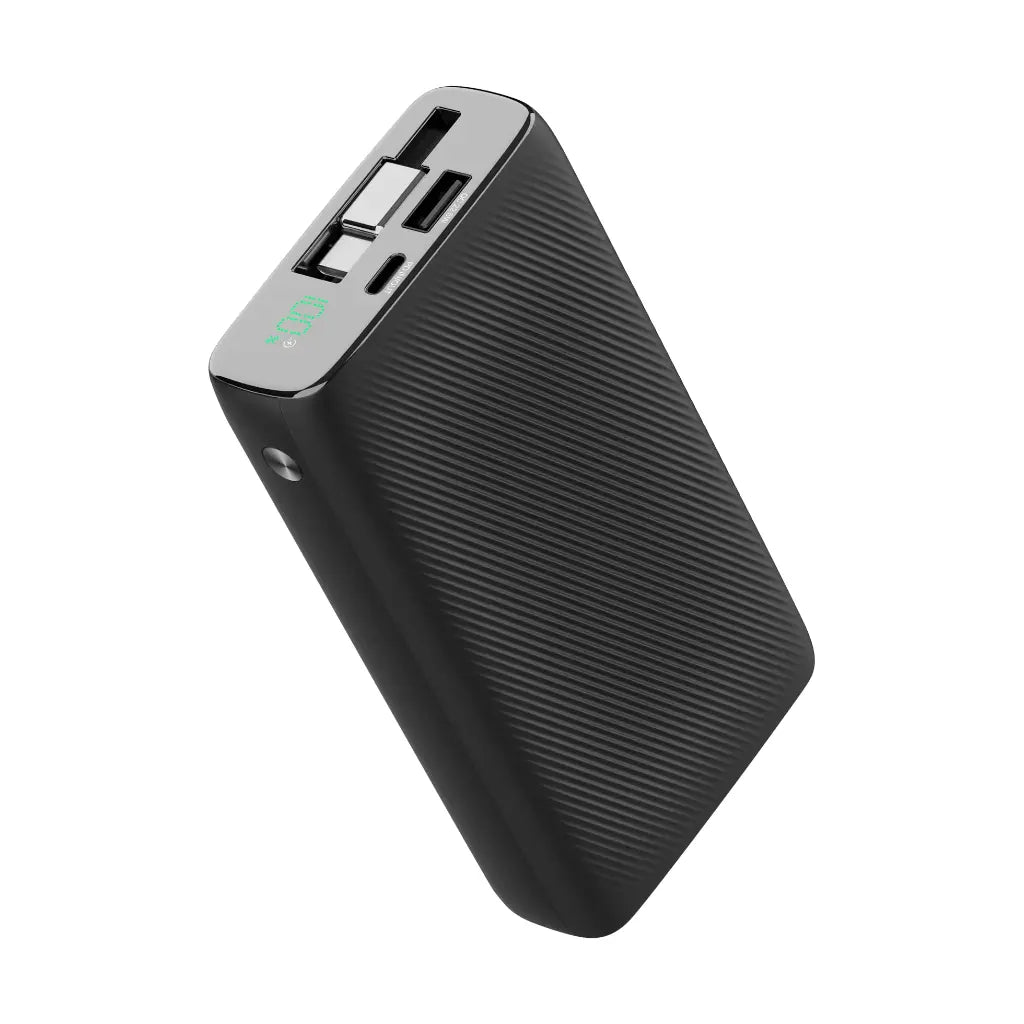 Powerology 20000mAh Retractable Cable Power Bank 35W