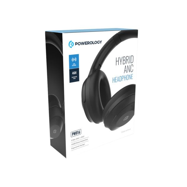 Powerology Hybrid ANC Headphones | HiFi Sound & Comfort