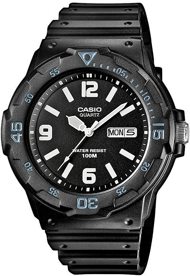 Casio MRW-200H-1B2 Black Resin Case - Black Resin Band