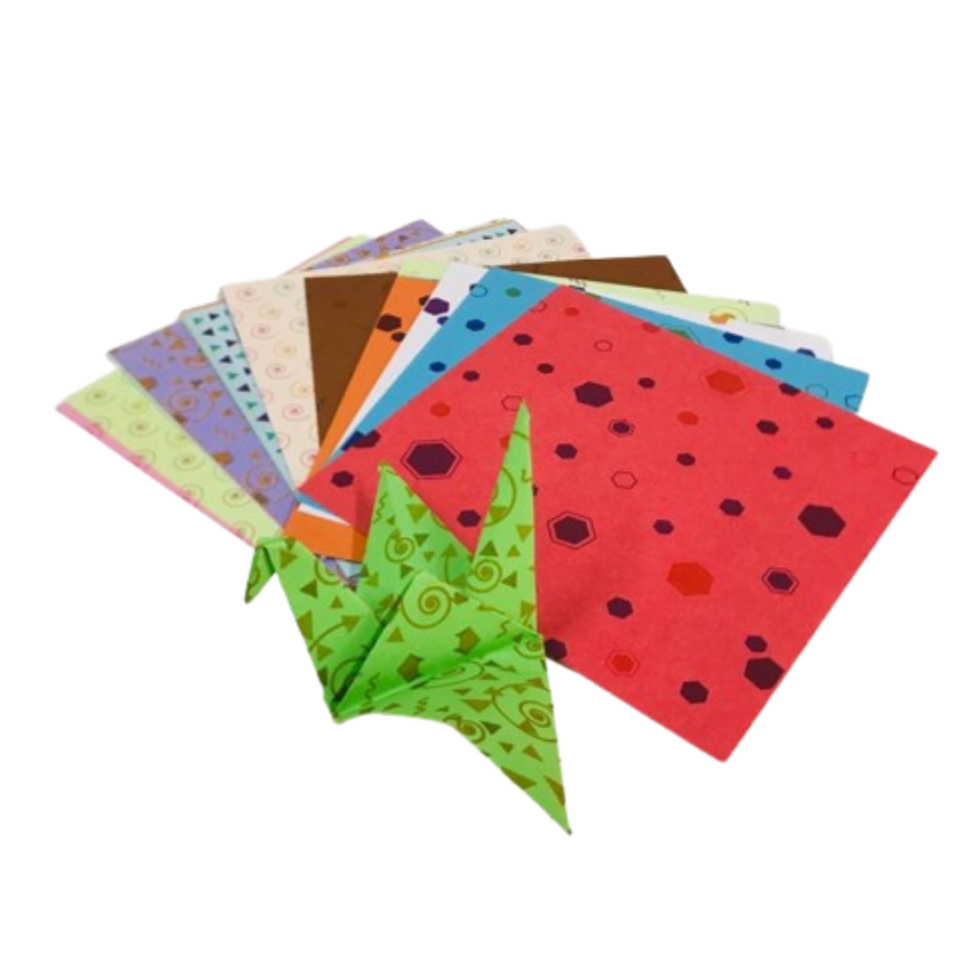 Colorful Patterned Origami Paper - 12*12 CM         ورق الأوريجامي المزخرف والملون حجم 12*12 سم
