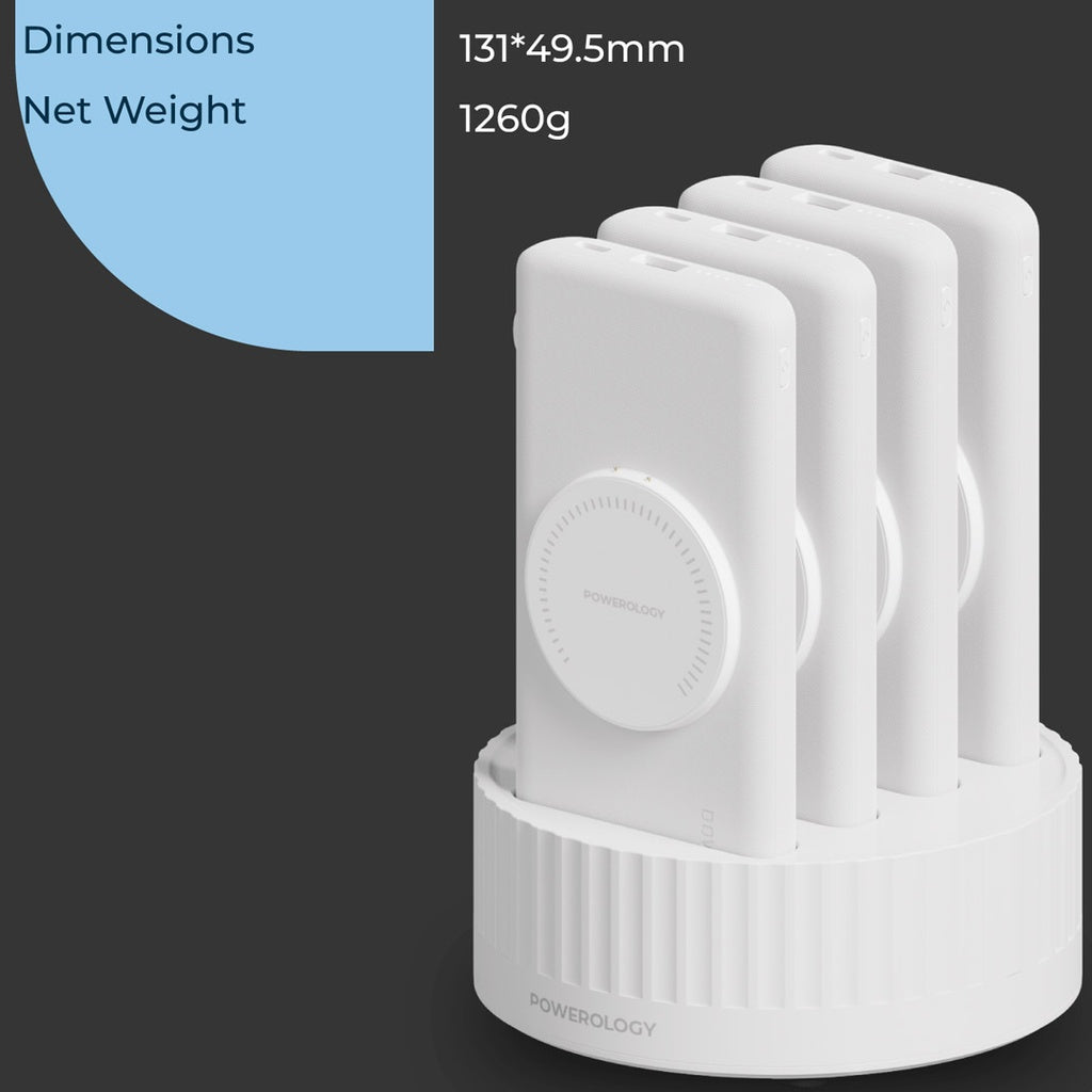 محطة باور لولوجي 4 في 1 لبنك الطاقة اللاسلكي (10000 مللي أمبير/ساعة)