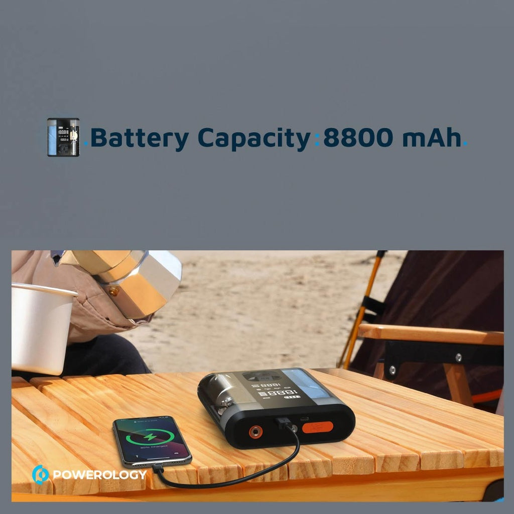Powerology 8800mAh Jump Start Air Compressor