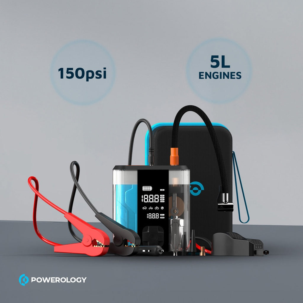 Powerology 8800mAh Jump Start Air Compressor