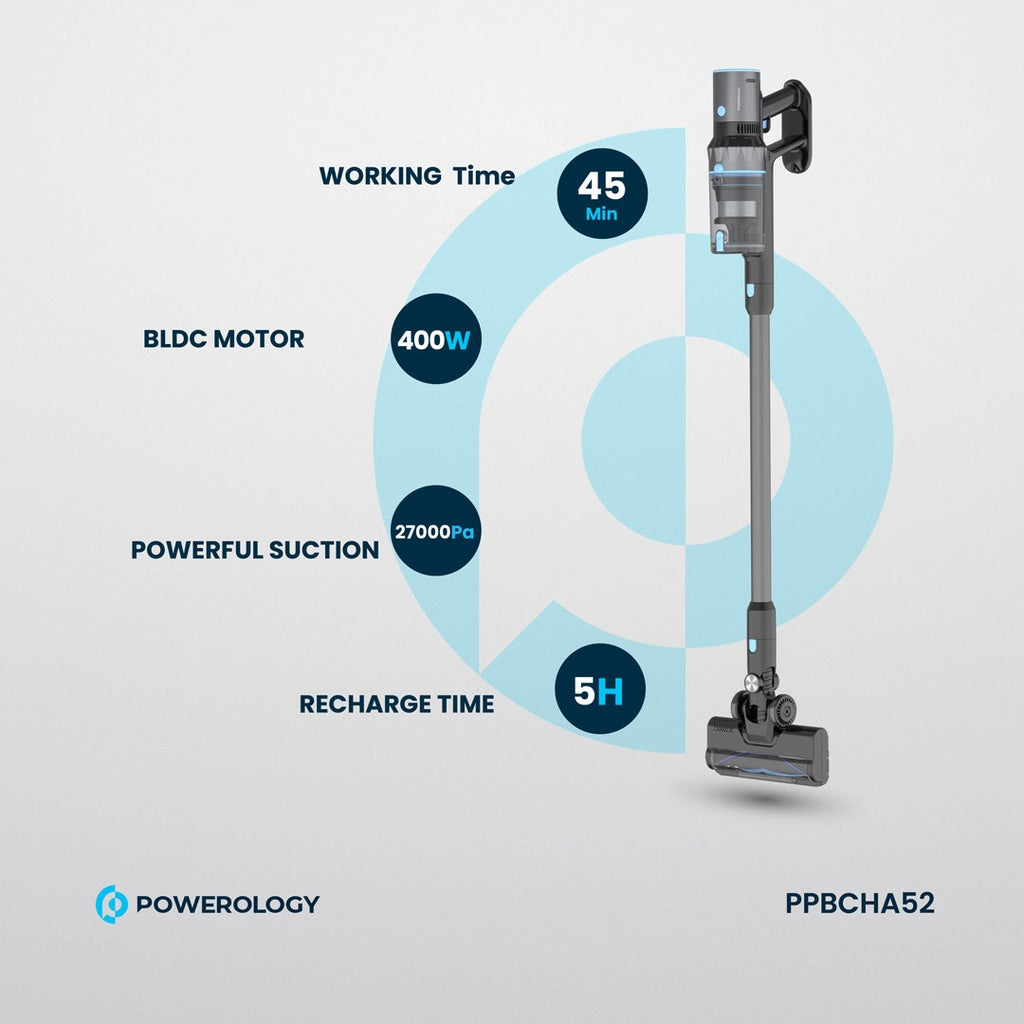 Powerology Cordless Stick Vacuum Cleaner – Black