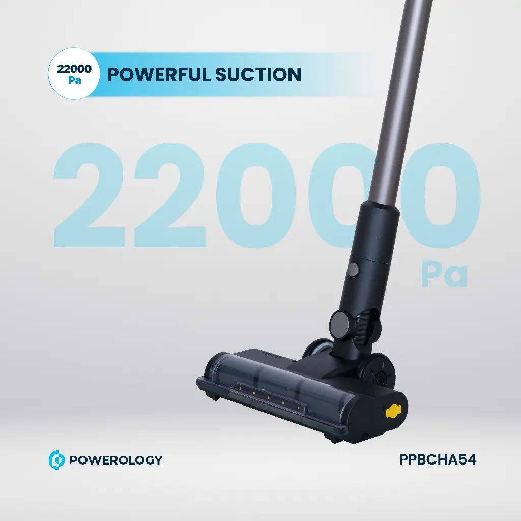 Powerology Cordless Vacuum with Auto Disposal & Charging – Black
