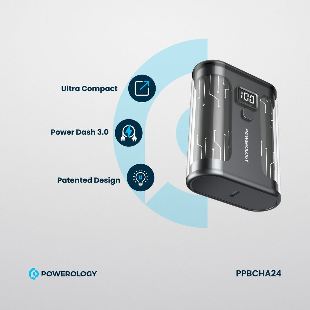 باور بانك Powerology Crystalline 10000mAh شحن سريع 35W
