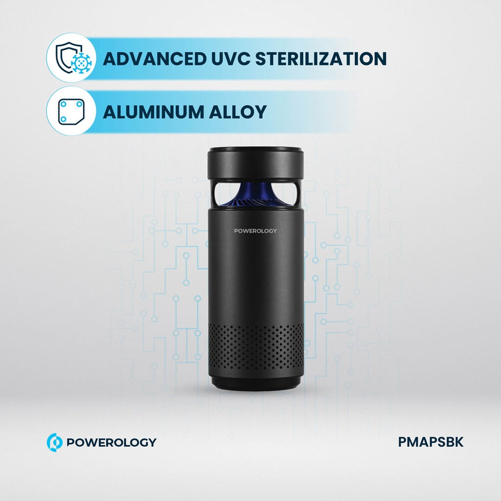 Powerology Portable Mini Air Purifier – HEPA H13 & UVC Sterilization