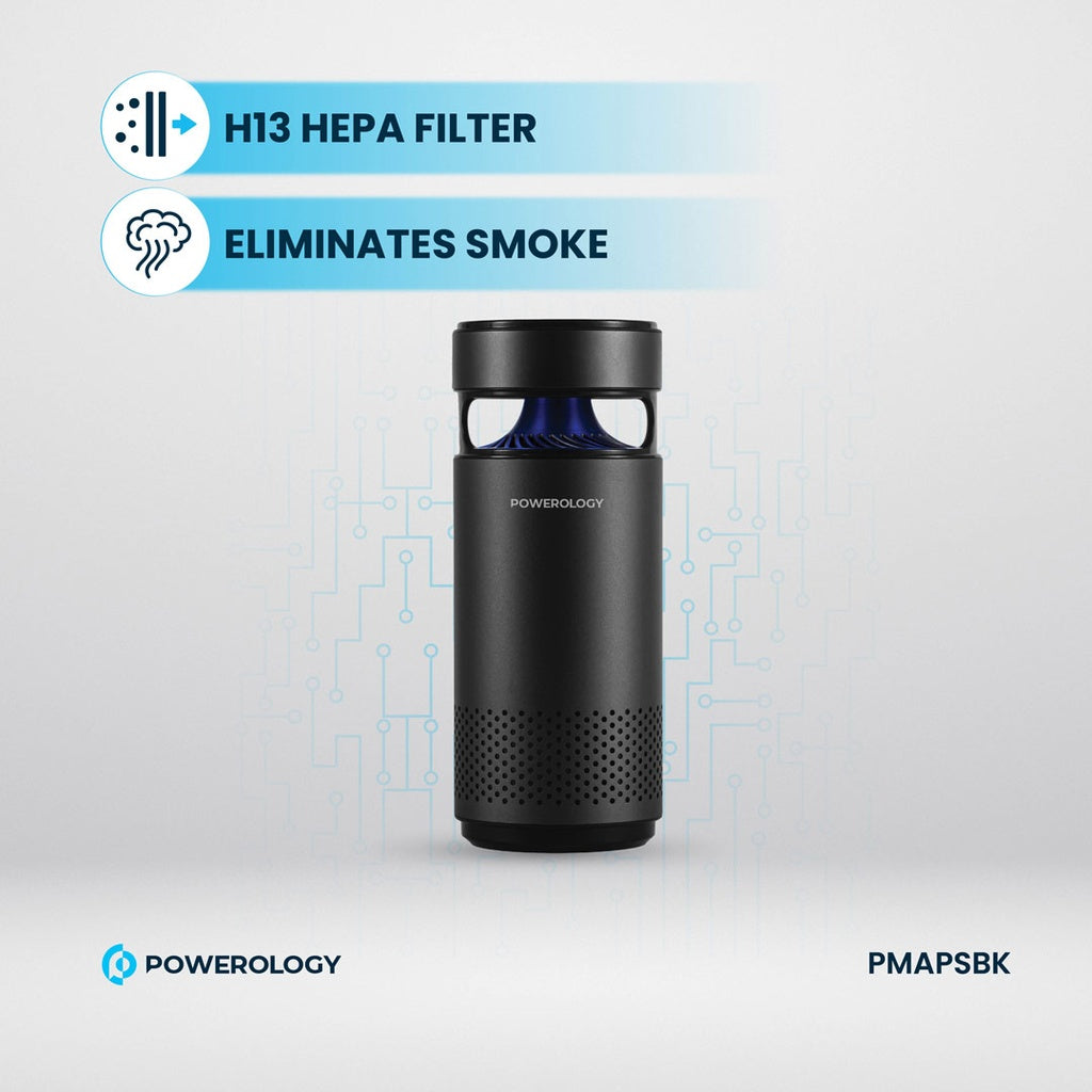 Powerology Portable Mini Air Purifier – HEPA H13 & UVC Sterilization
