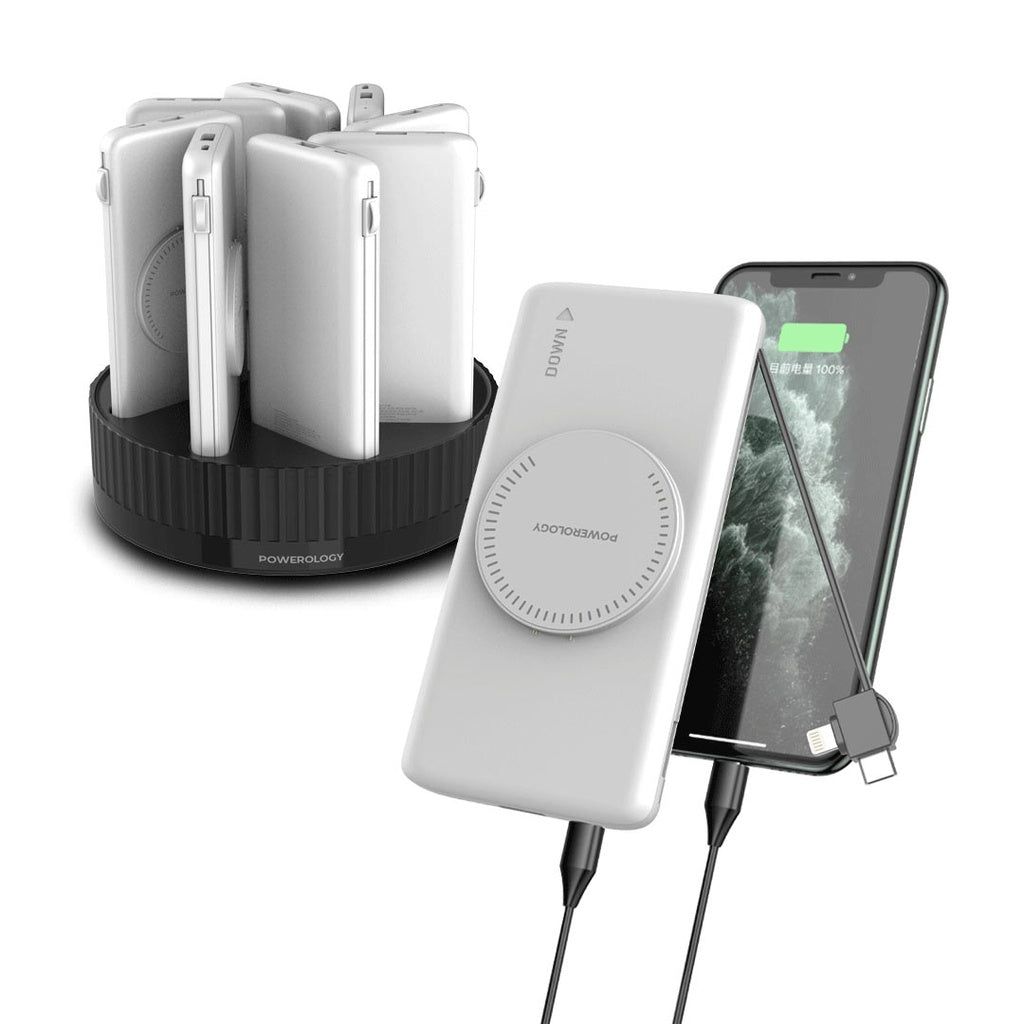 محطة باور لولوجي 8 في 1 لاسلكية باور بانك 10000 مللي أمبير