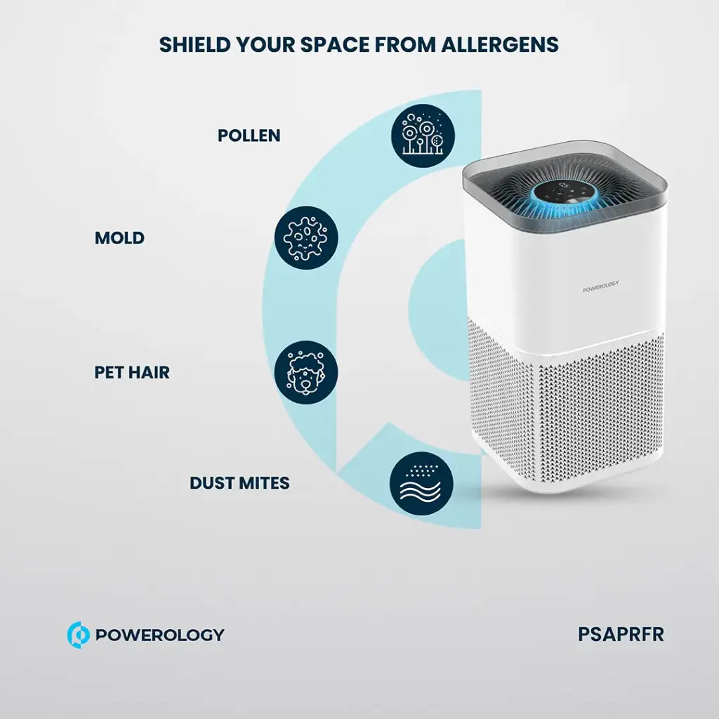 Powerology Smart Air Purifier – 3-Stage Filtration & 45㎡ Coverage