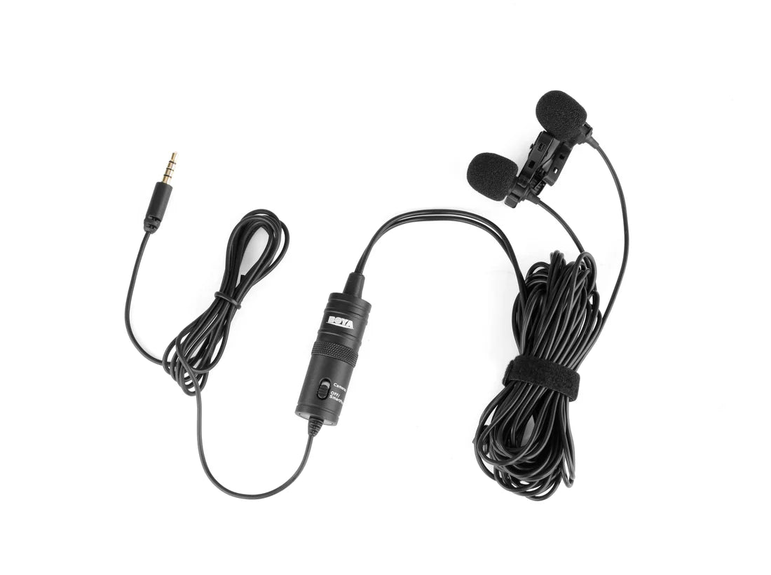 BOYA BY-M1DM Dual Lavalier Mic for Smartphones & Cameras