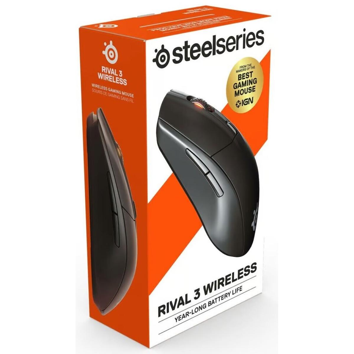 ماوس الألعاب اللاسلكي SteelSeries Rival 3 – دقة 18000 DPI