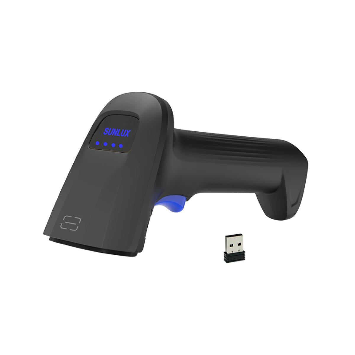 SUNLUX 2D Wireless Barcode Scanner – Up to 100m Transmission