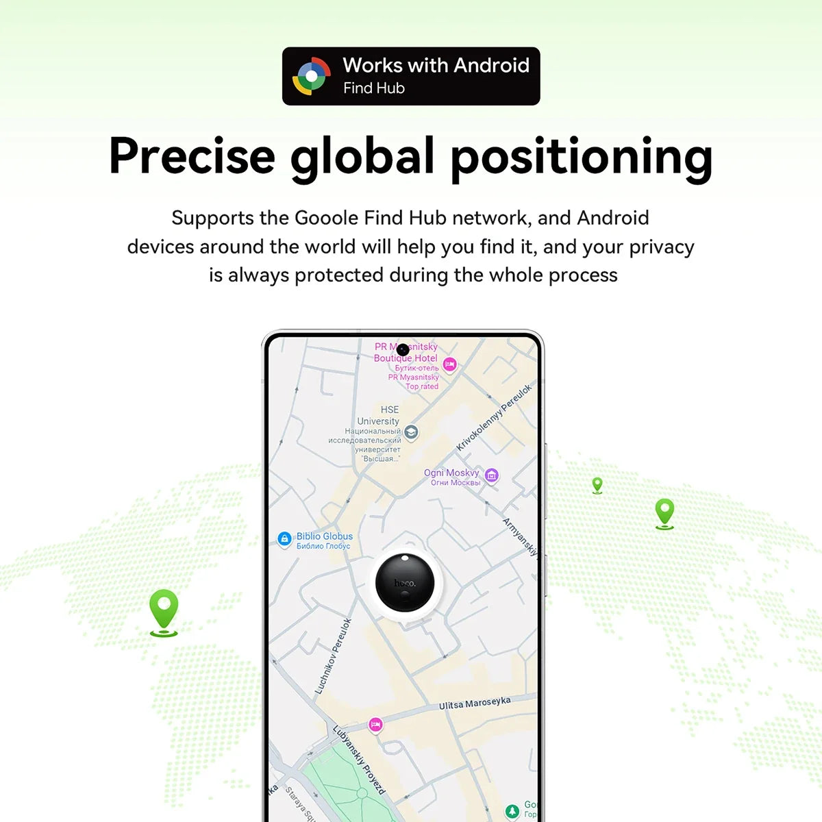 HOCO E93A Smart Tracker for Android – Google Find My Device Compatible