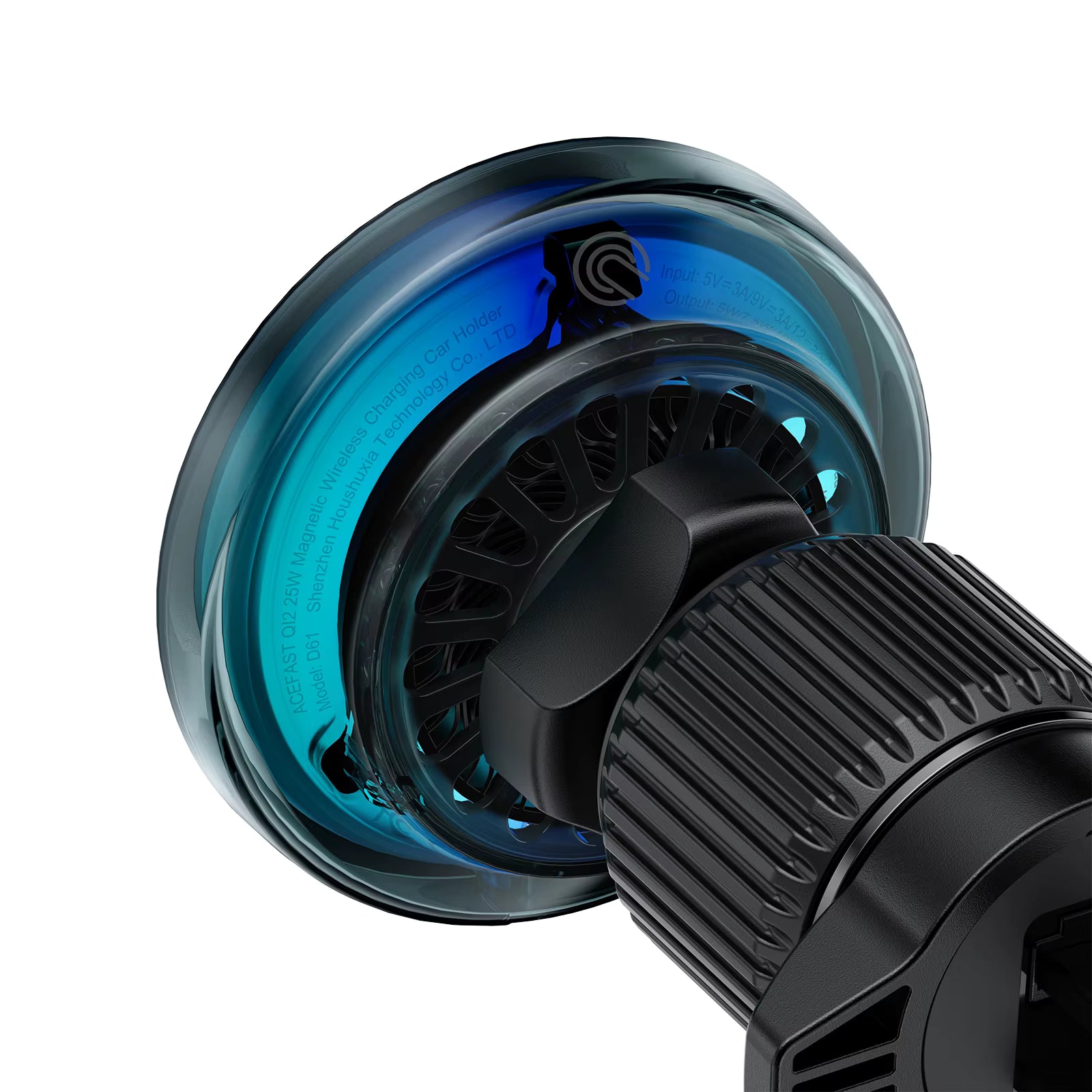 شاحن سيارة ACEFAST D61 مغناطيسي Qi2 25W تبريد RGB