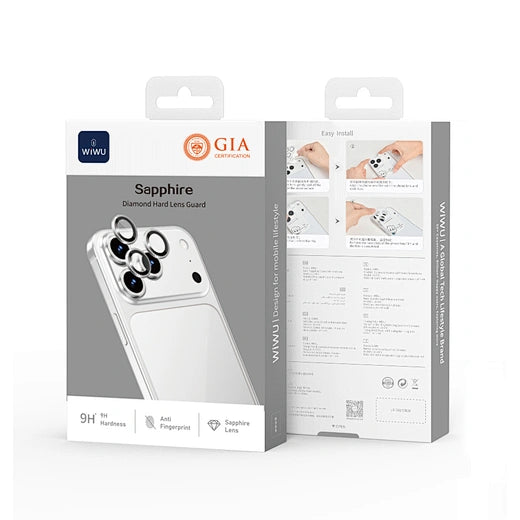واقي عدسة WiWU Sapphire Diamond لسلسلة iPhone 17 (3 عدسات)